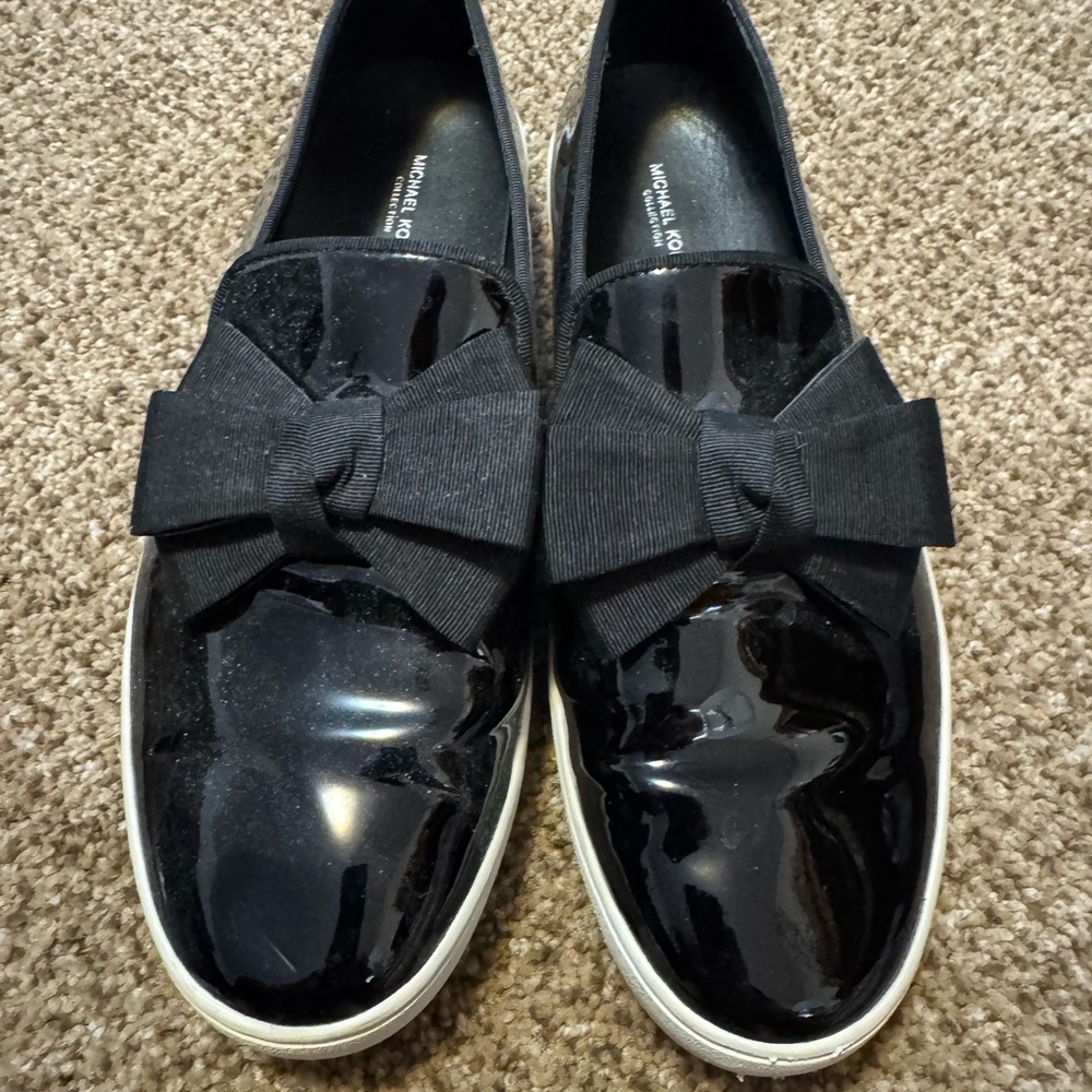 MICHAEL Michael Kors Black Flats with Bow Detail